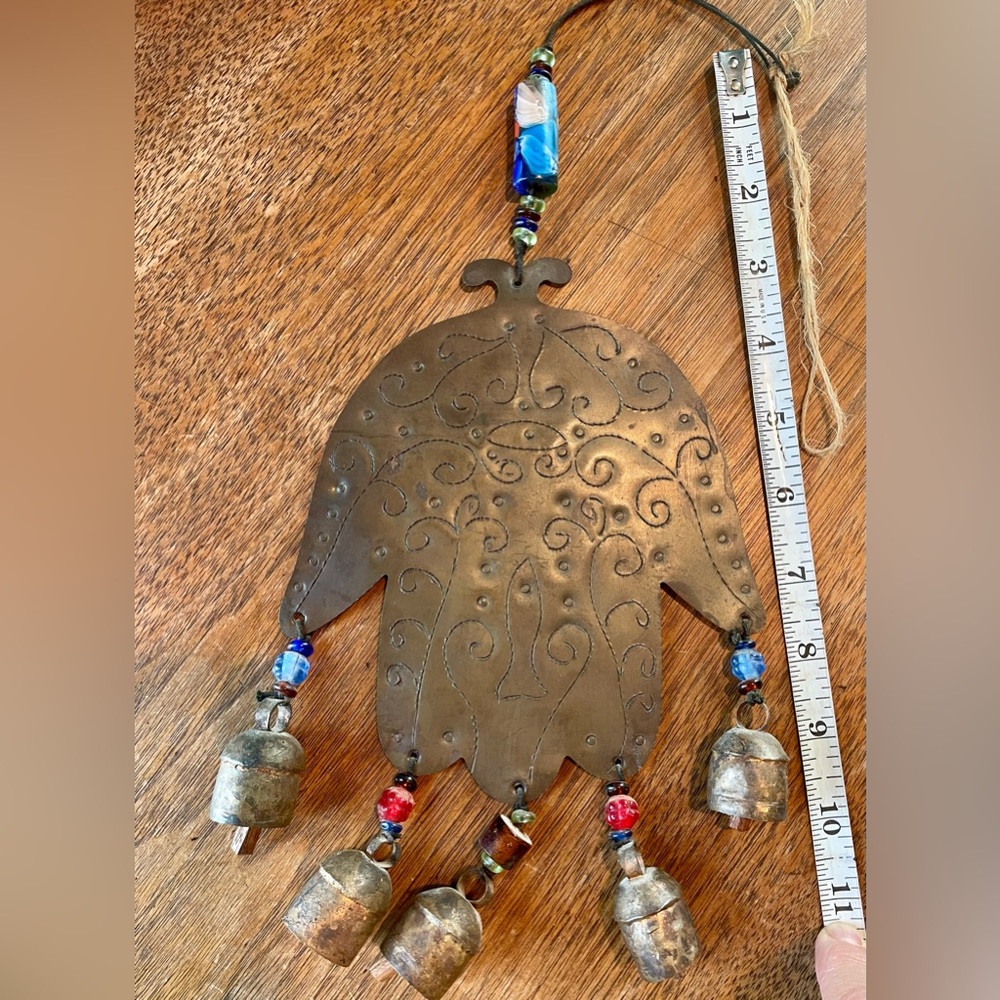 Hamsa 🪬 hand metal evil eye home decor chime - Picture 2 of 3